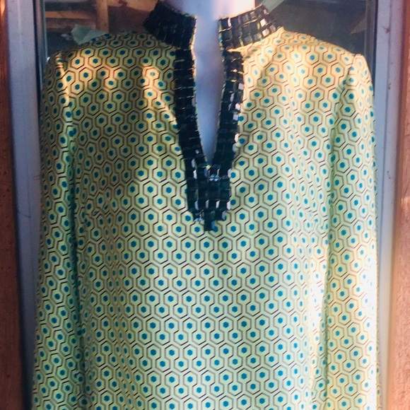 BLACK STUDED SILKY TUNIC - Picture 7 of 7